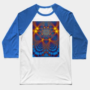 Kaleidoscope Fractal Beam Portrait Baseball T-Shirt